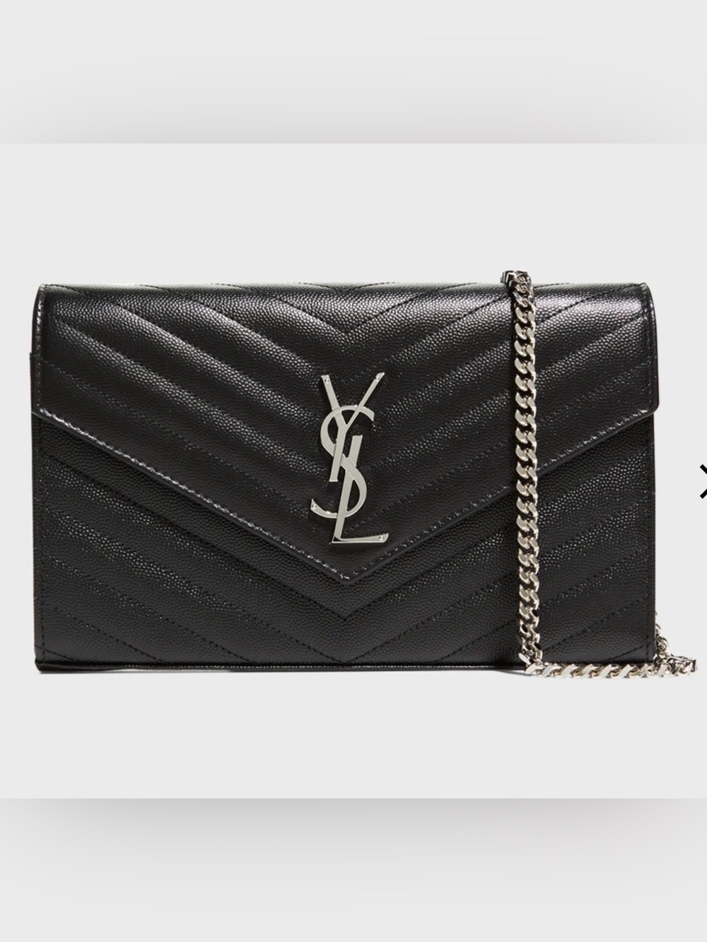 Saint Laurent
YSL Monogram Large Wallet on Chain in Grained Leather